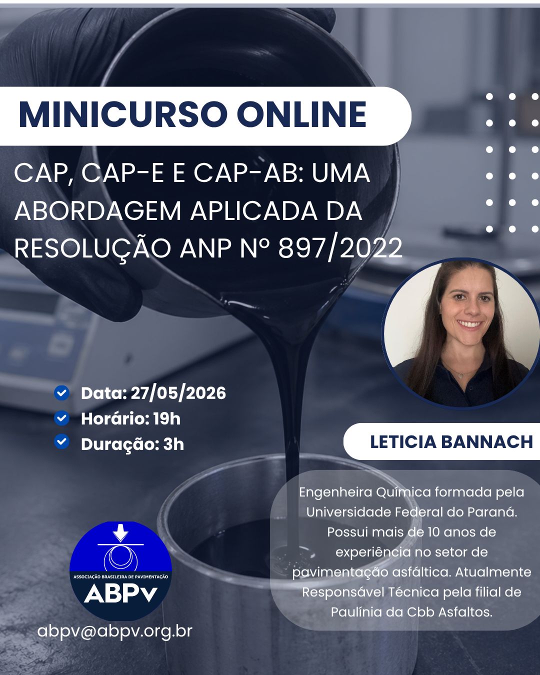 Minicurso online  e  ao vivo  - CAP, CAP-E e CAP-AB: Uma abordagem aplicada da Resolução ANP Nº 897/2022